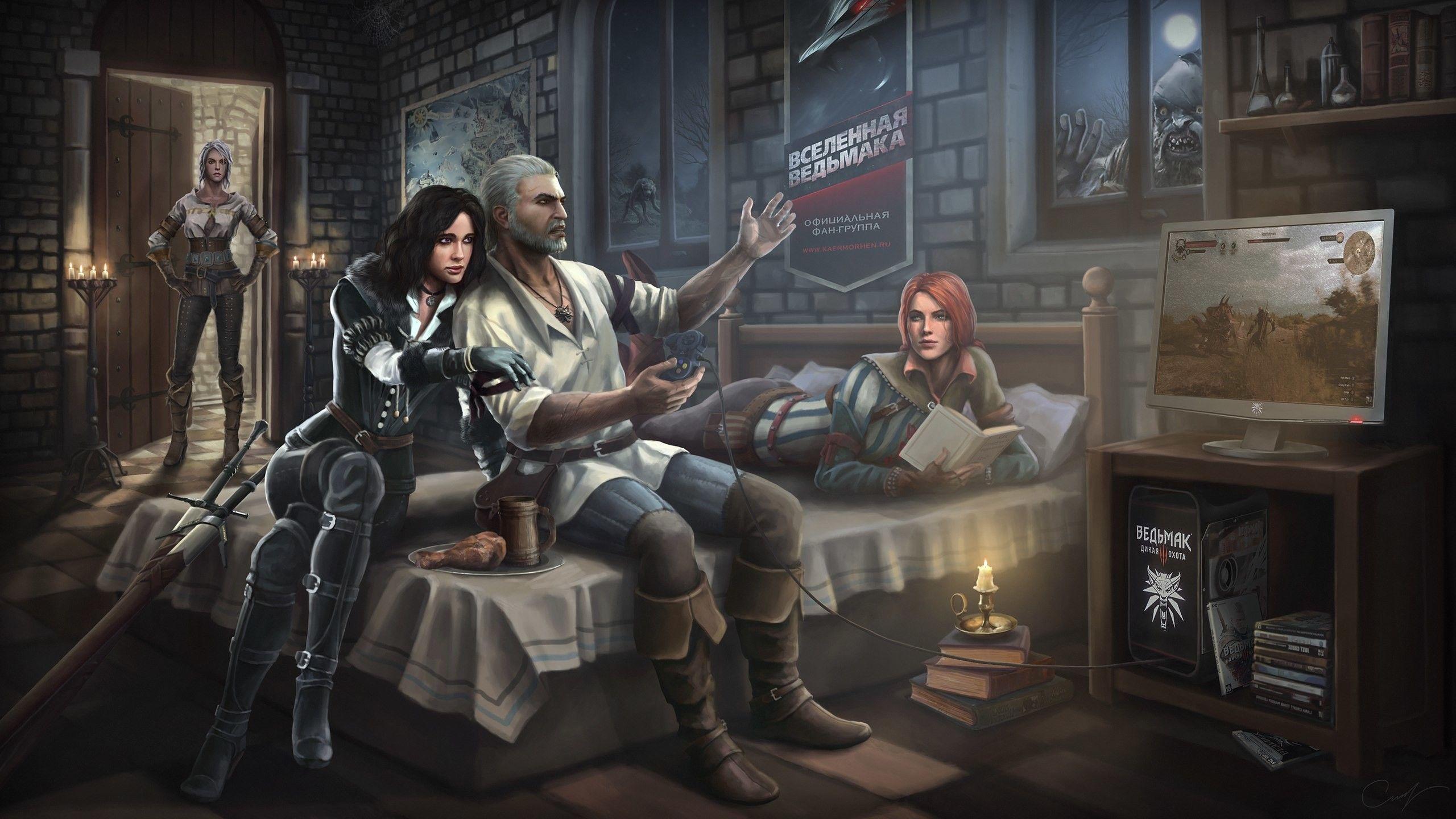 2560x1440 #Yennefer of Vengerberg, #artwork, #The Witcher 3: Wild