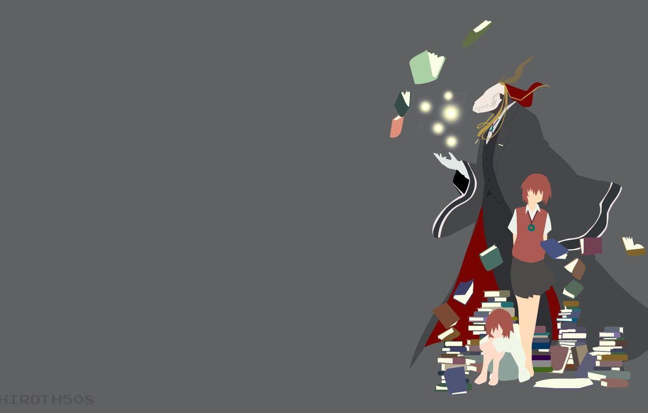 Wallpaper girl, background, anime, art, two, fascinator, Mahou Tsukai no  Yome for mobile and desktop, section сёнэн, resolution 1920x1132 - download