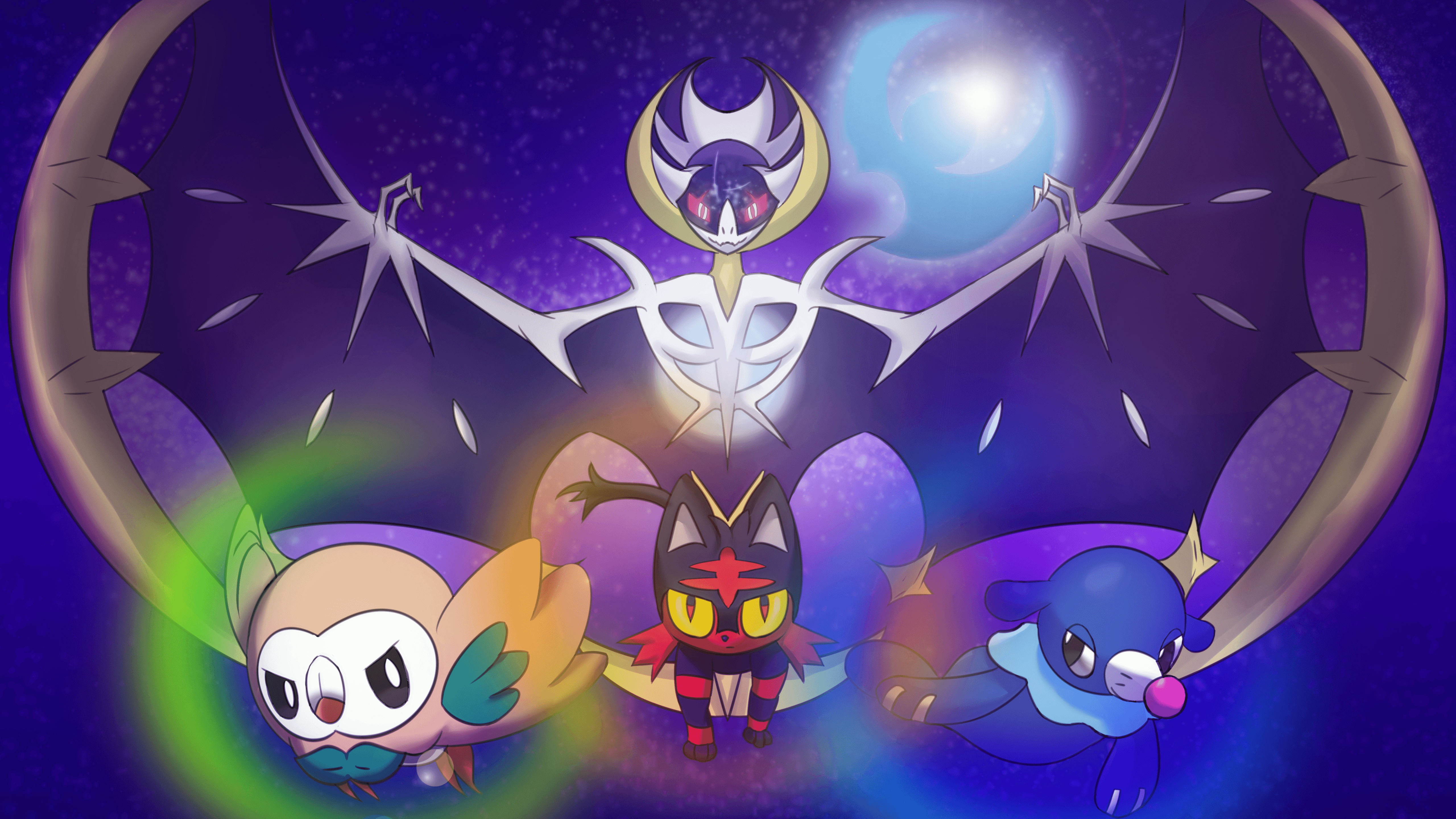 5120x2880 Pokemon Moon Homage VERSION 1 Wallpaper