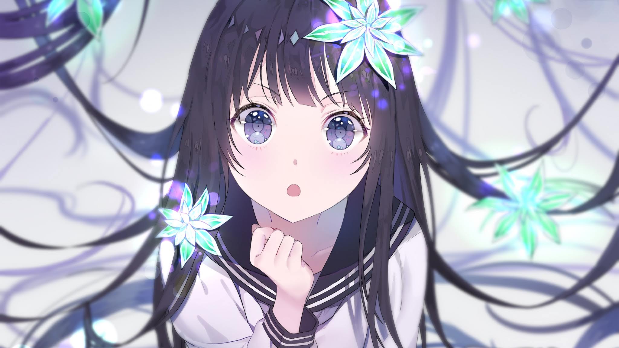 2048x1152 Cute Anime Girl 4K Wallpaper