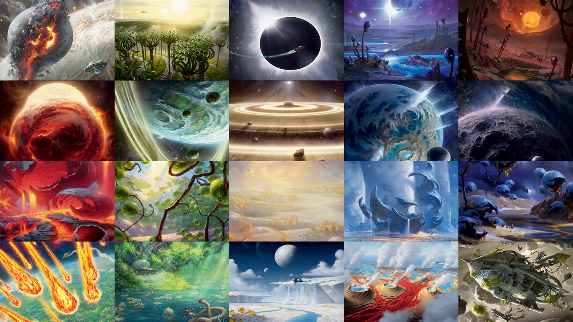 1920x1080 MTG Land Collage Wallpaper