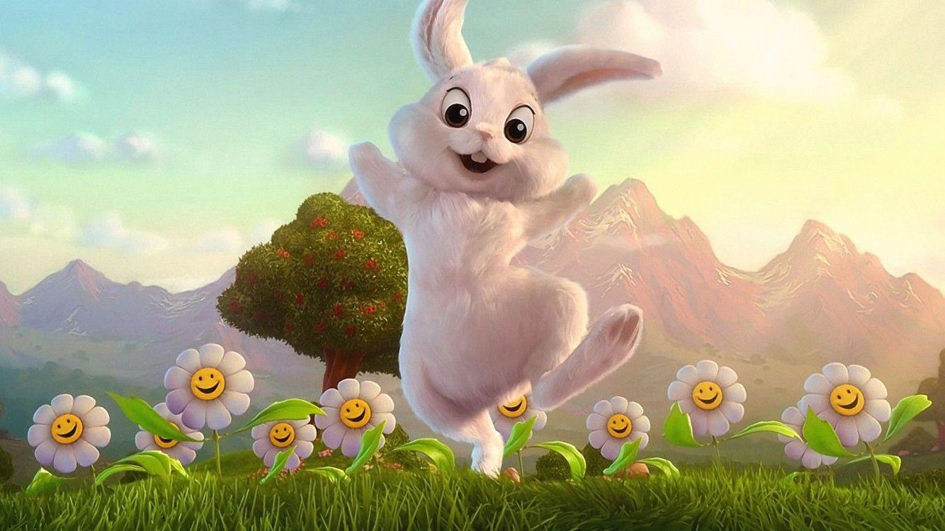 1334x750 Cute Bugs Bunny White Rabbit Cartoon Wallpaper for Desktop