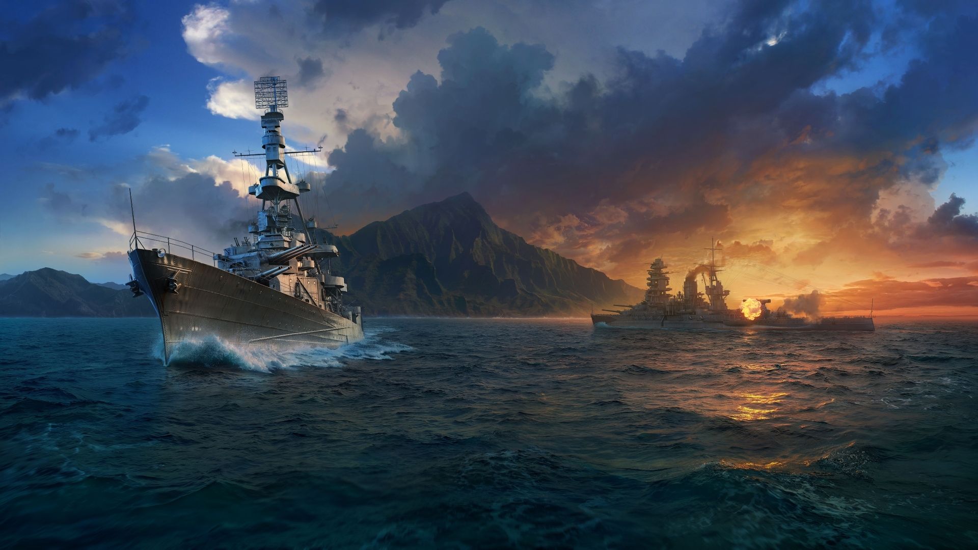 1920x1080 Wallpaper Wargaming Net, WoWS, World of Warships, The World Of Ships for mobile and desktop, section игры, resolution 1920x1080