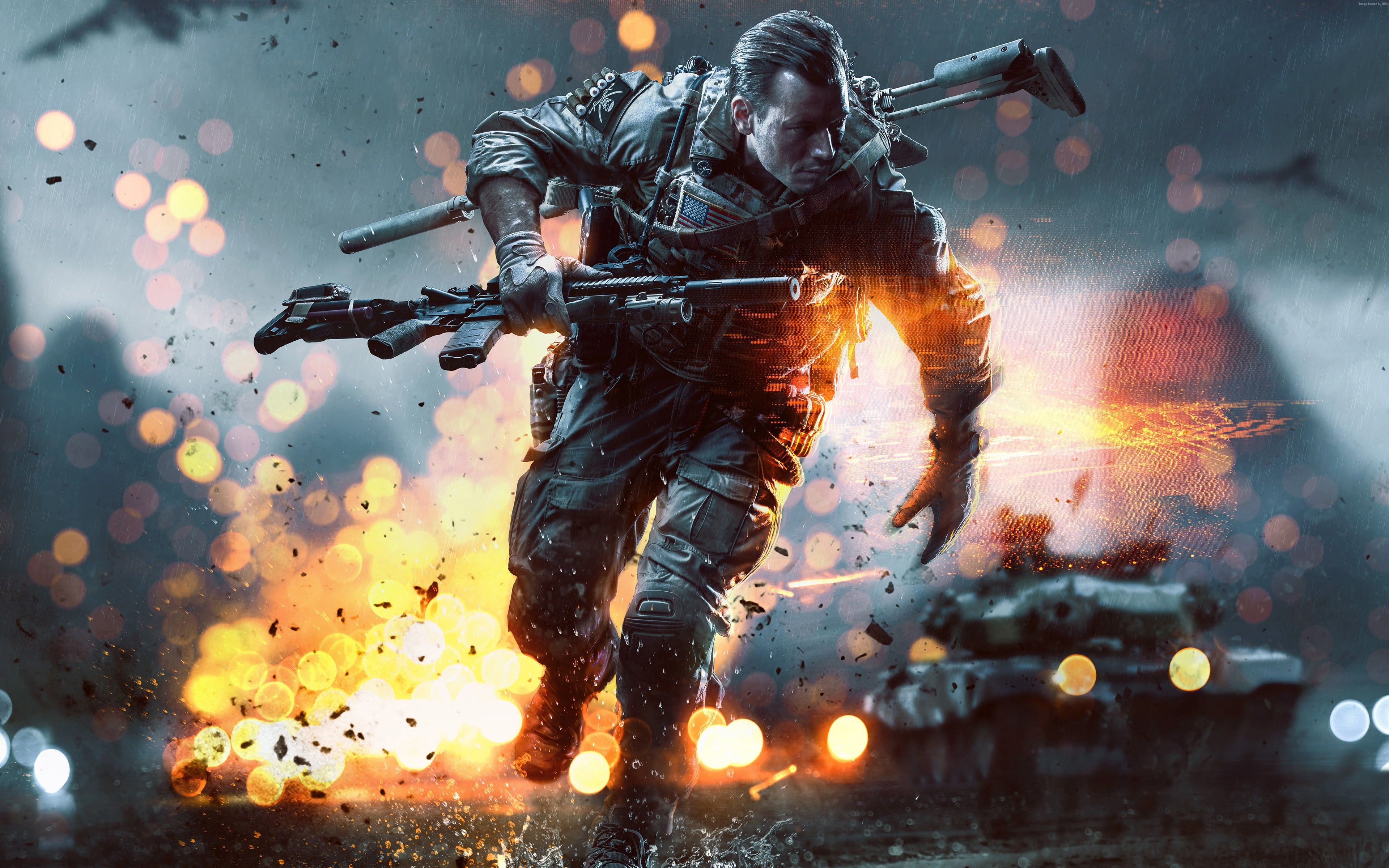 3840x2400 Soldier with gun game wallpaper, Battlefield Hardline, video games, war, soldier HD wallpaper