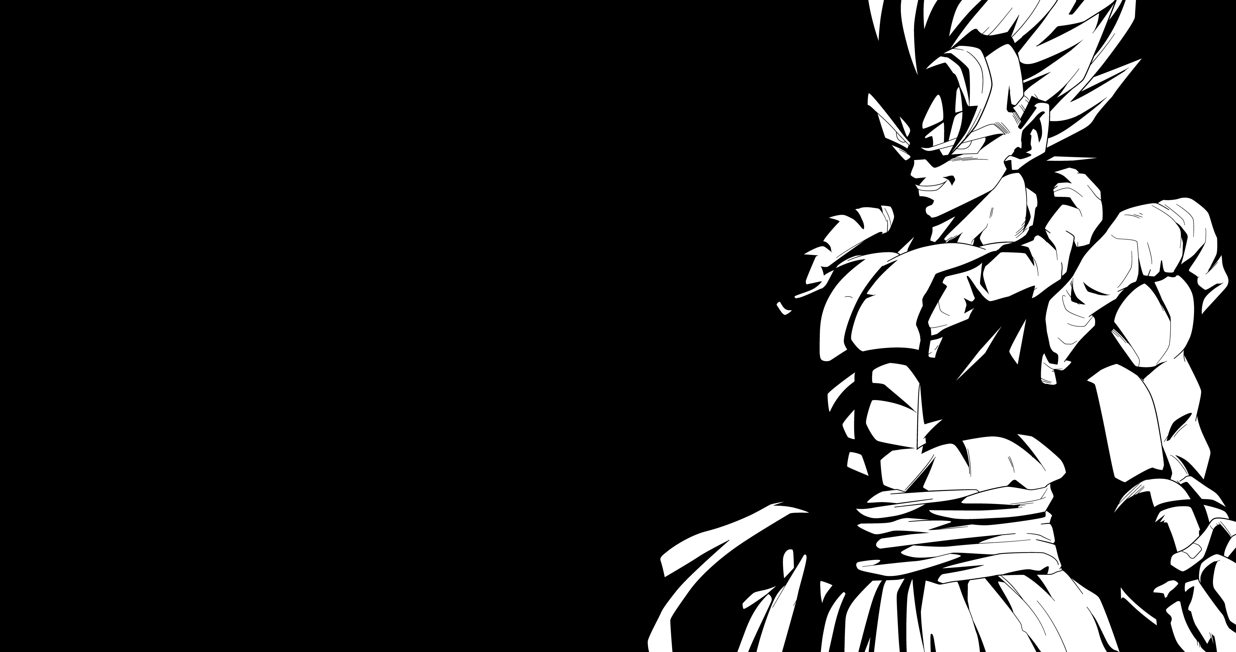 4096x2160 Goku White Background. Snow White