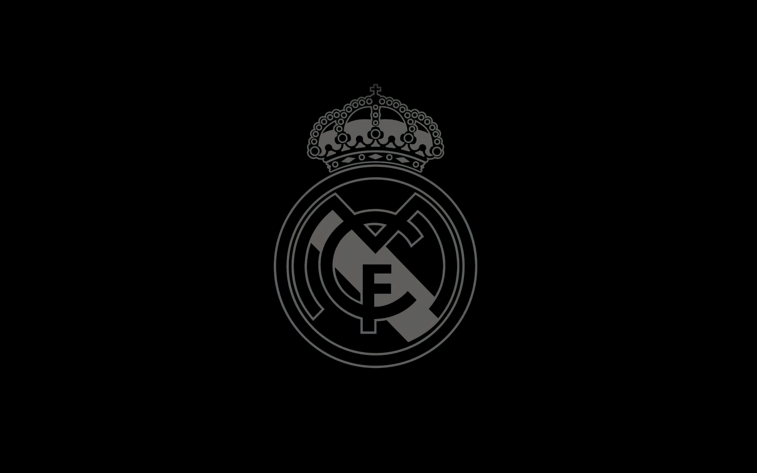 2880x1800 Real Madrid CF Wallpaper 4K, Minimalist, Logo, Spanish
