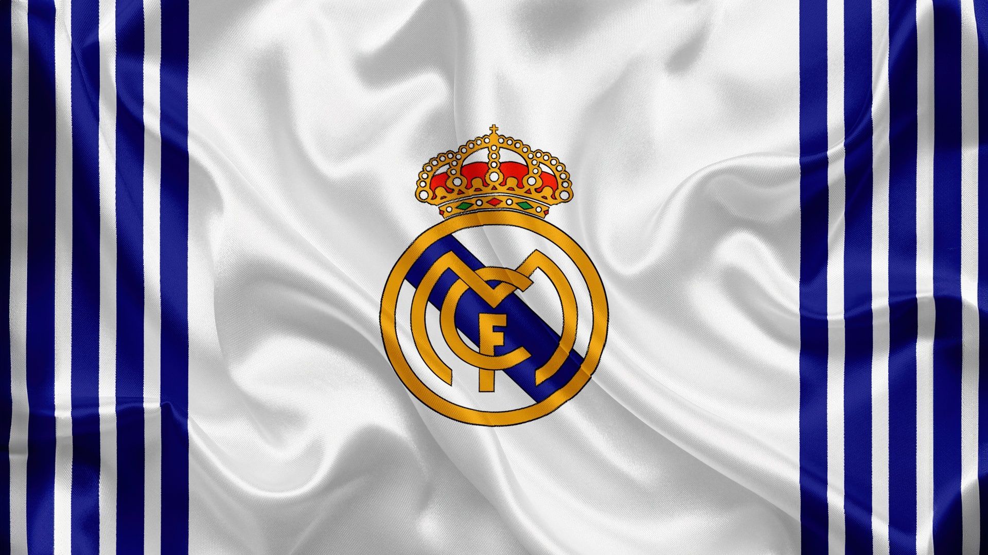 1920x1080 Real Madrid CF Wallpaper 4K, 5K, Logo, Football club, Spanish
