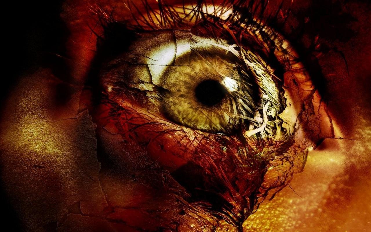 1280x800 Horror Eye With Blood HD Wallpaper