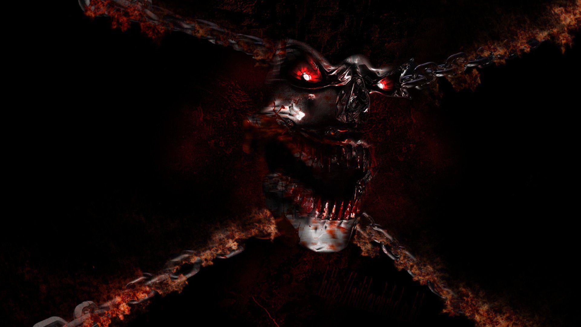 1920x1080 Download Bloody Skull Wallpaper, HD Background Download
