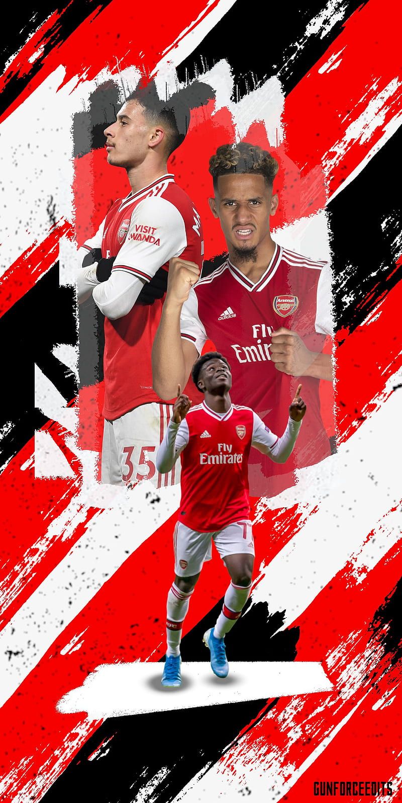 800x1596 Young Gunz, afc, arsenal, football, martinelli, saka, saliba, soccer, HD phone wallpaper