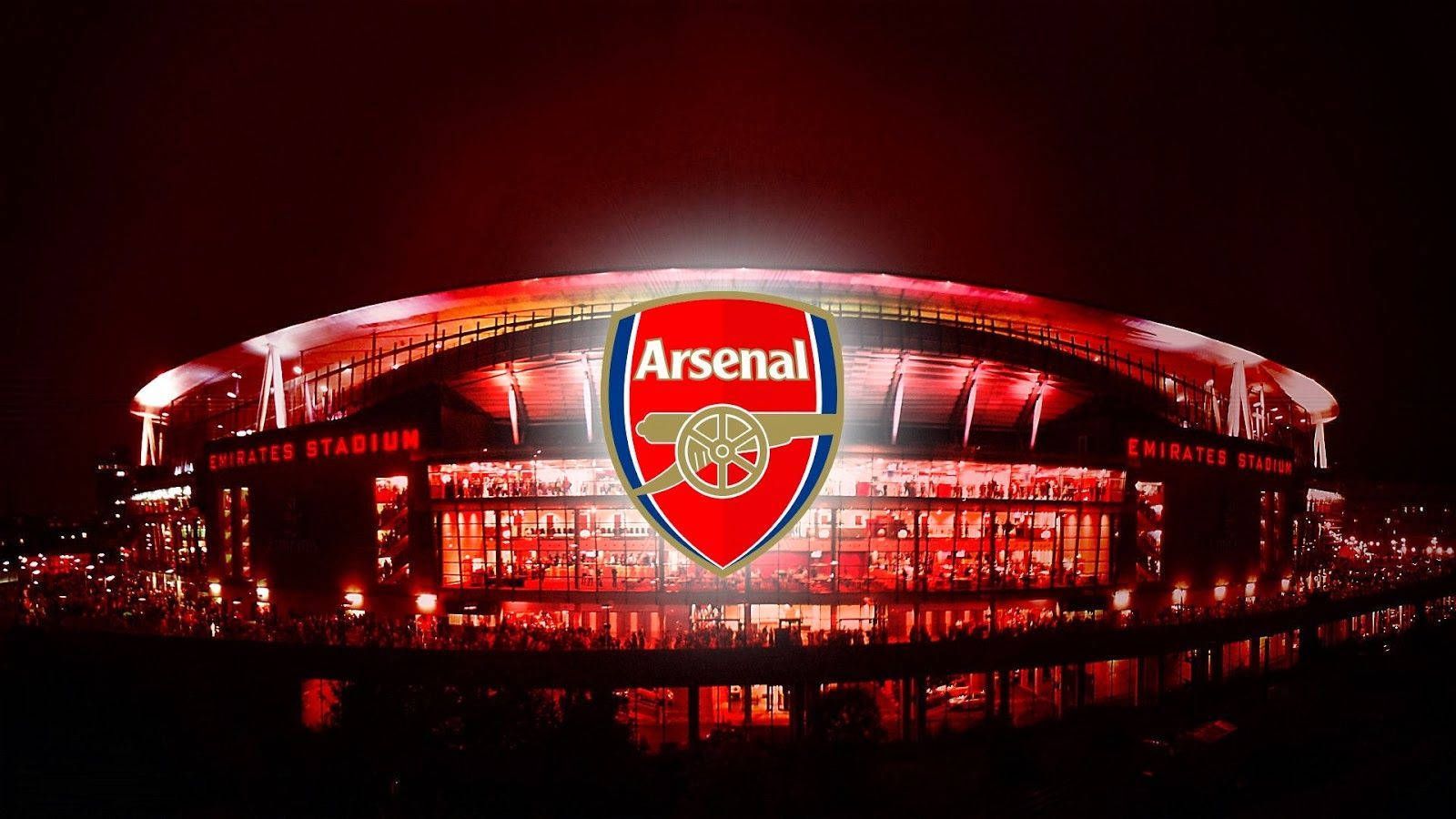 1600x900 Download Arsenal FC Logo On Stadium Wallpaper