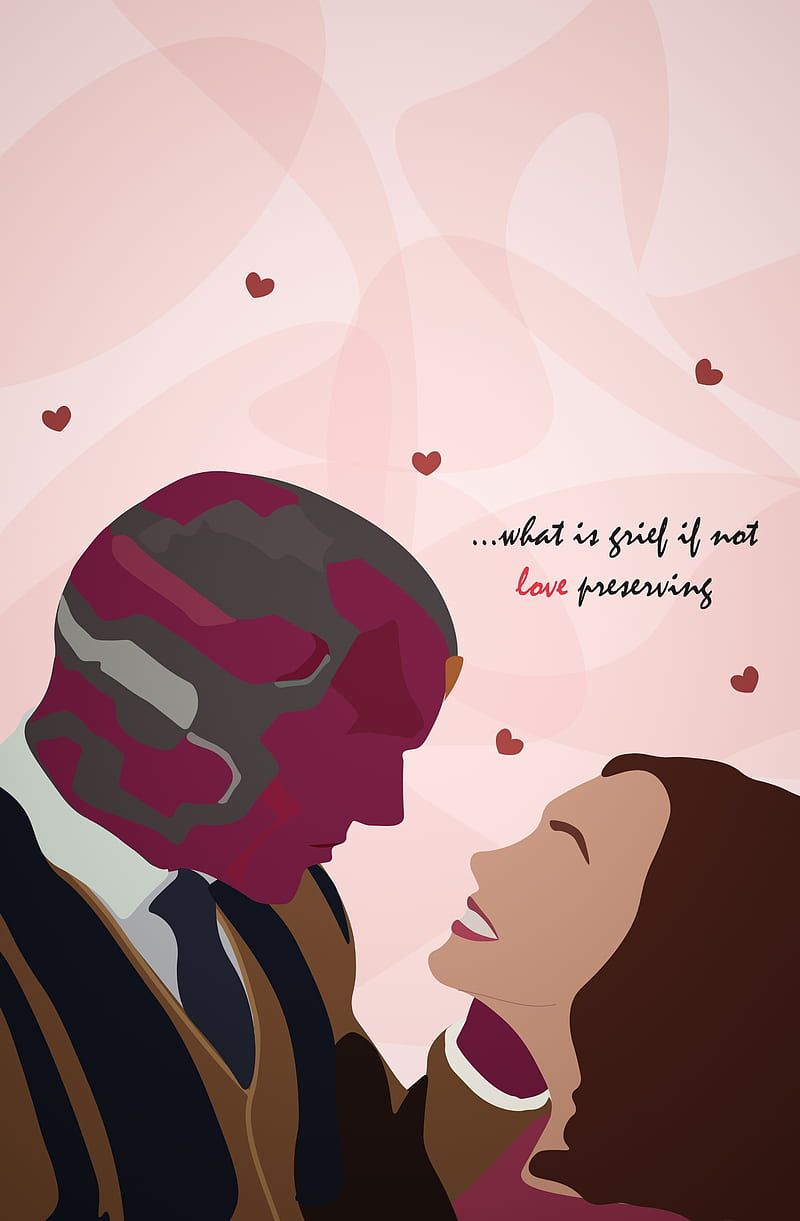 800x1221 WandaVision, MCU Marvel Cinematic Universe, avengers, famous line quote, corazones, HD phone wallpaper