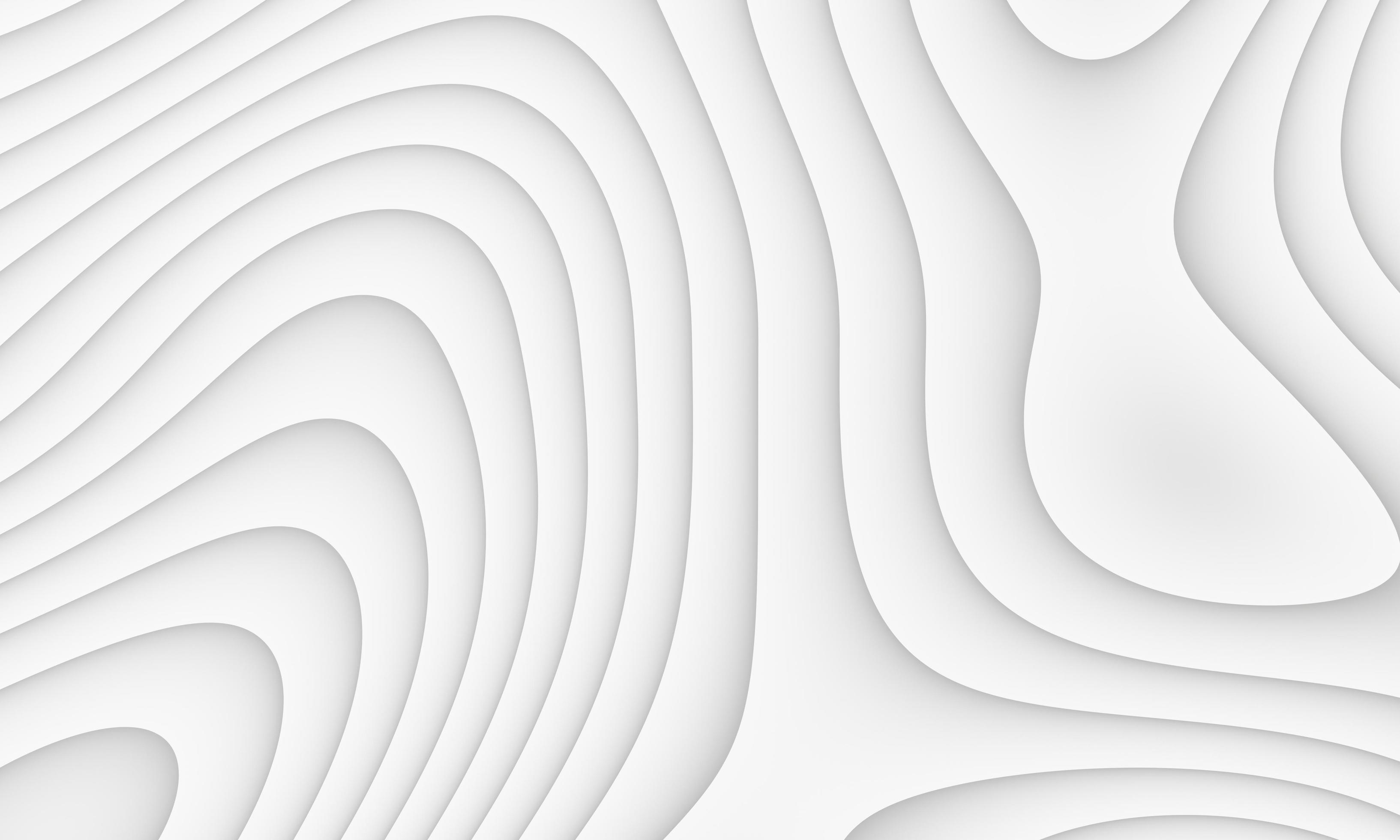 3267x1960 Clean white curve for Abstract gray shadows, white textures. Abstract structure shapes for wallpaper. 3D Rendering