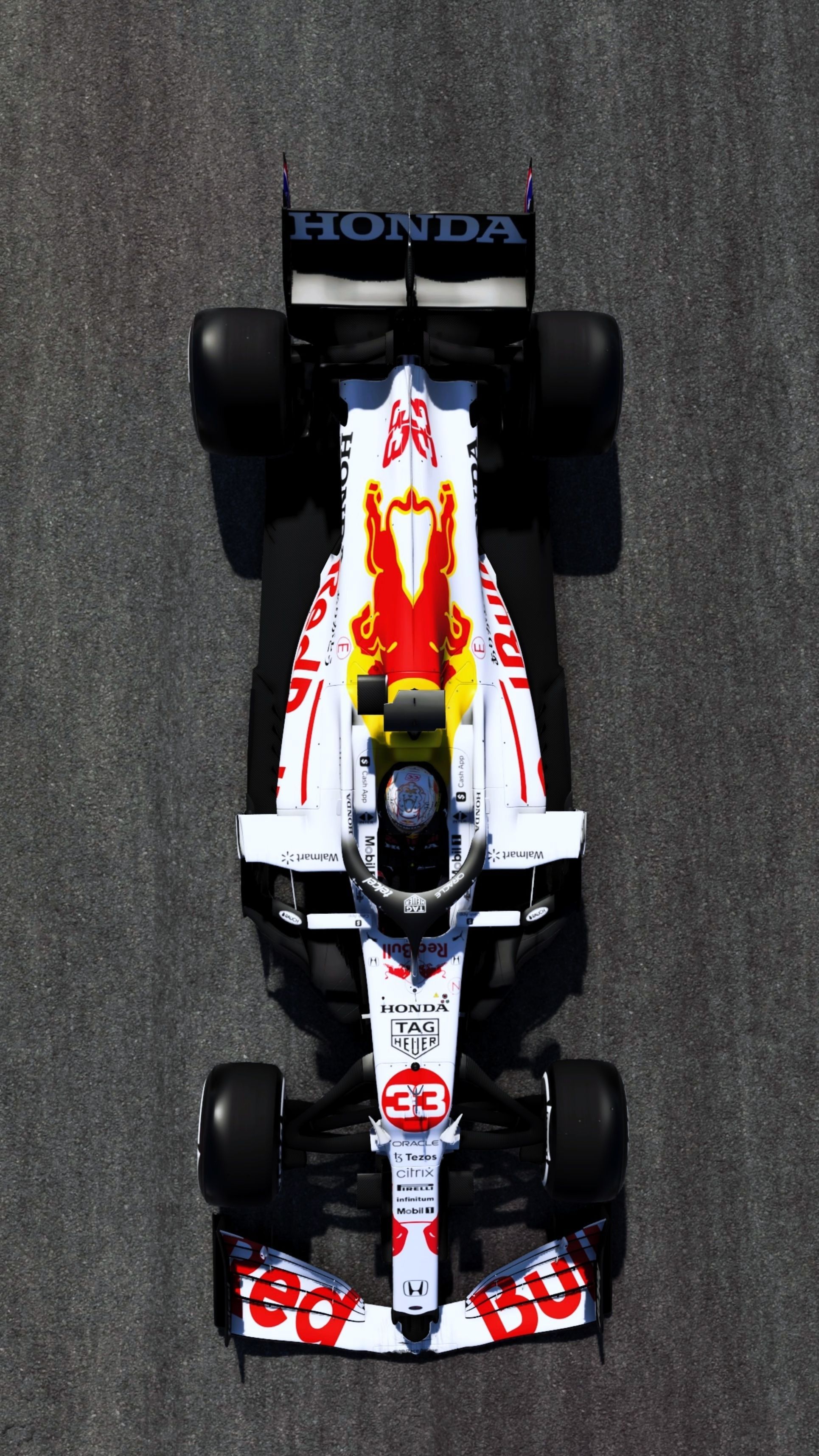 1930x3431 Couldn't find a good phone background of the white Red Bull livery so I made one