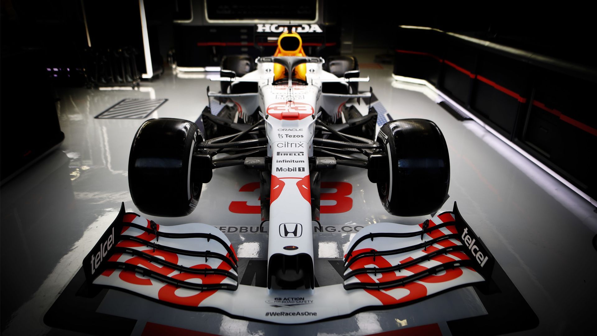 1920x1080 Red Bull F1 2021 White Wallpaper