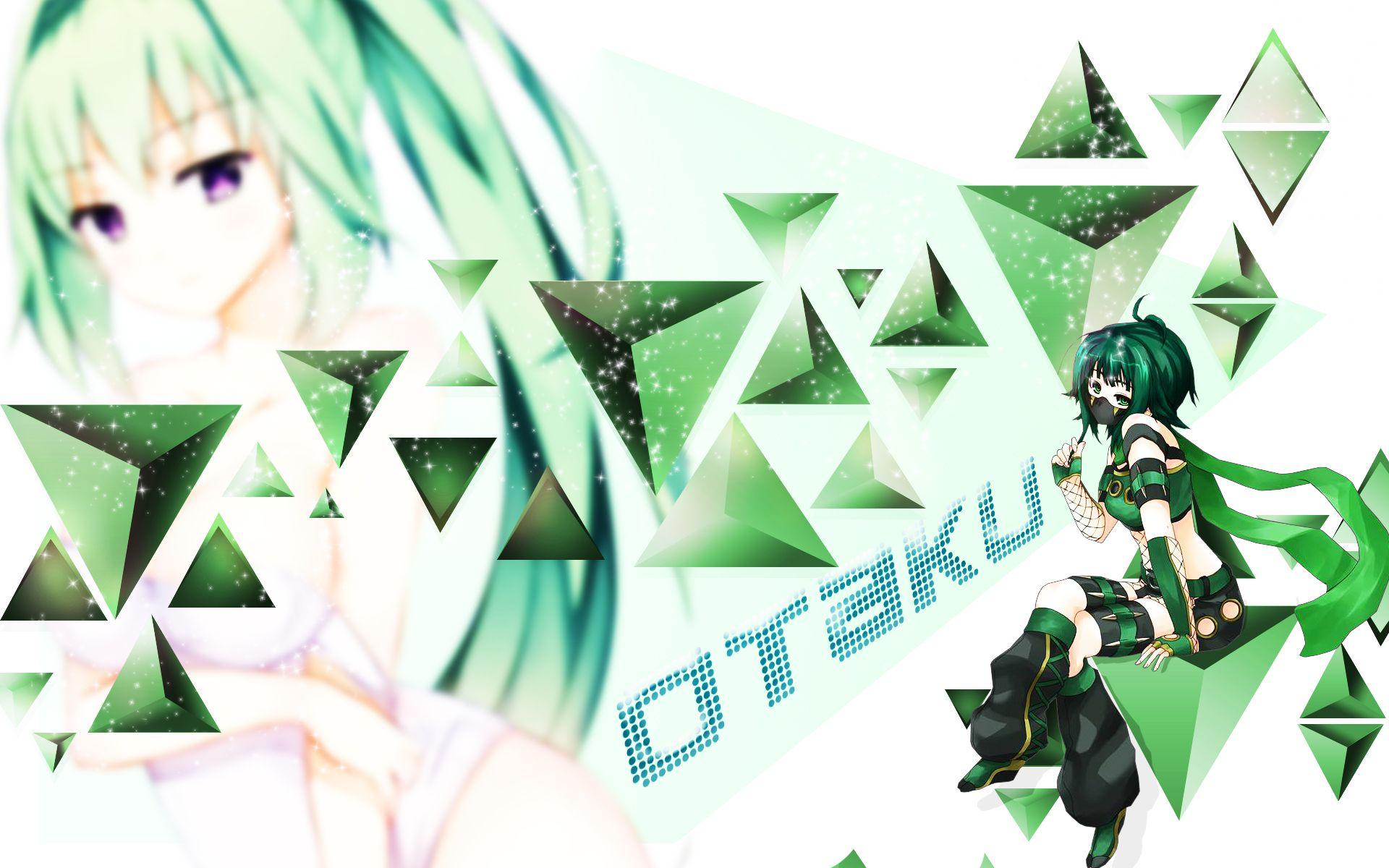 1920x1200 Anime Girls Green Ninja