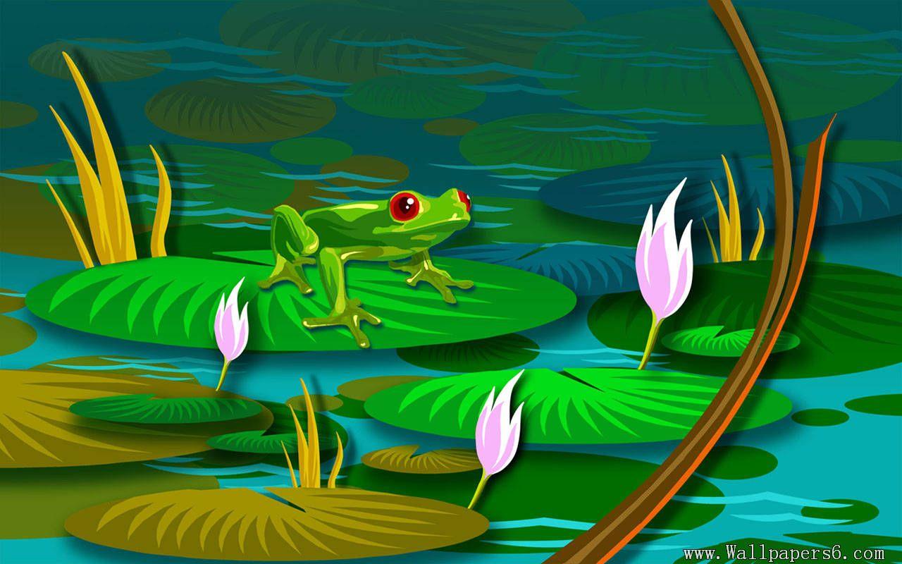 1280x800 Free download Golden Frog On Green Leaf Other Wallpaper