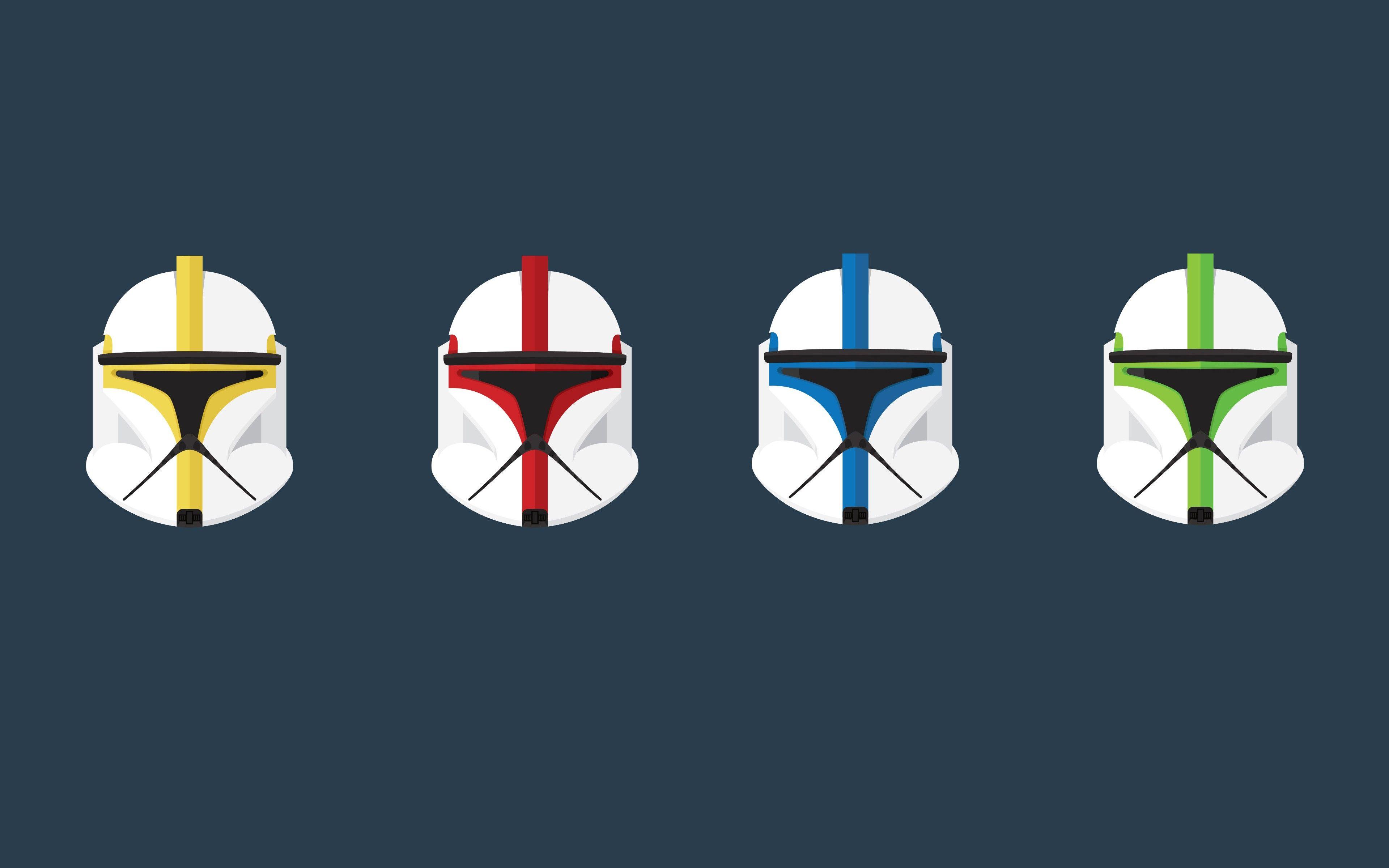 3840x2400 clone Trooper, Clone Commander, Minimalism, Star Wars Wallpaper HD / Desktop and Mobile Background