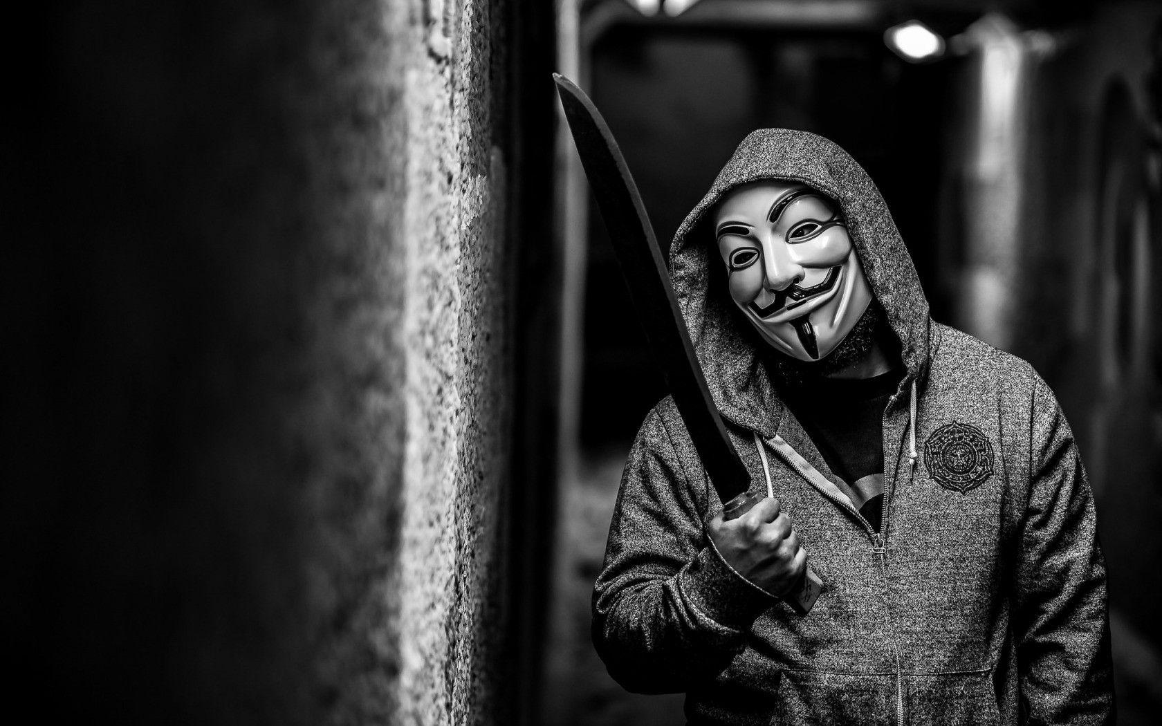 1680x1050 anonymous machete knife Wallpaper HD / Desktop and Mobile Background