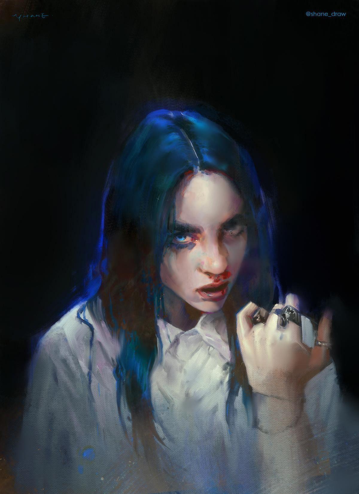 1200x1651 Billie Eilish Wallpaper Drawing Elegant Billie Digital In 2019