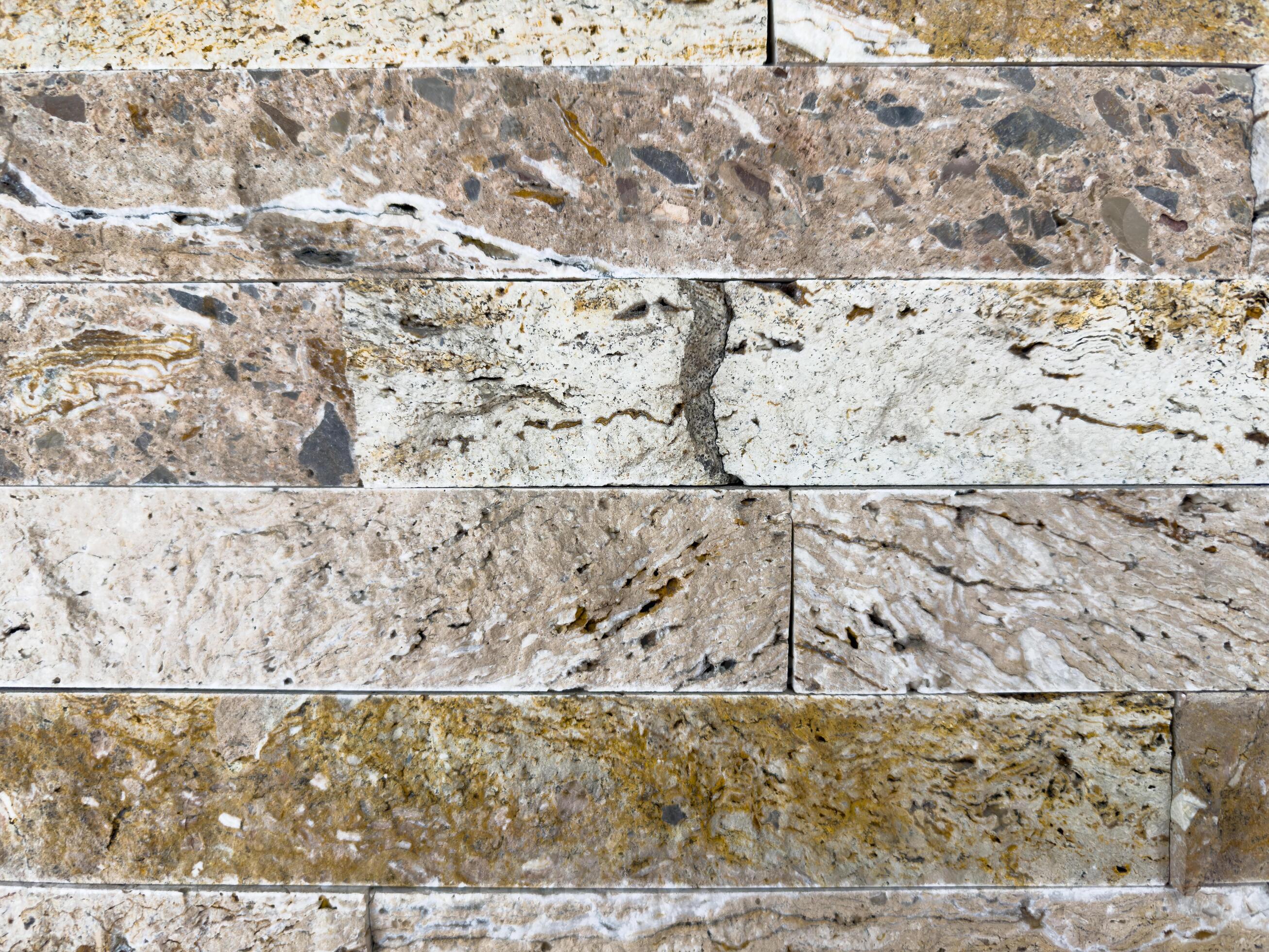 2613x1960 Stacked stone brick wall. Stone cladding wall made of striped stacked slabs of natural grey rocks. Panels for exterior. pattern of decorative slate stone wall surface. Stone cladding wallpaper. 68365806