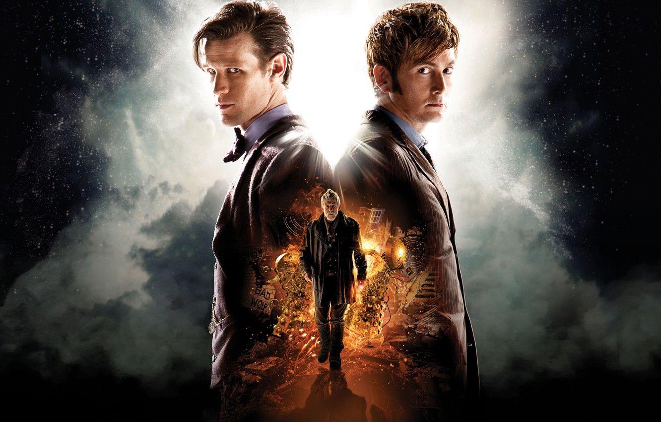 1332x850 Wallpaper look, actors, Doctor Who, men, Doctor Who, David Tennant, David Tennant, Matt Smith, Matt Smith, The Eleventh Doctor, Tenth Doctor, Tenth Doctor, Military Doctor, John Hurt, John Hurt, War Doctor image