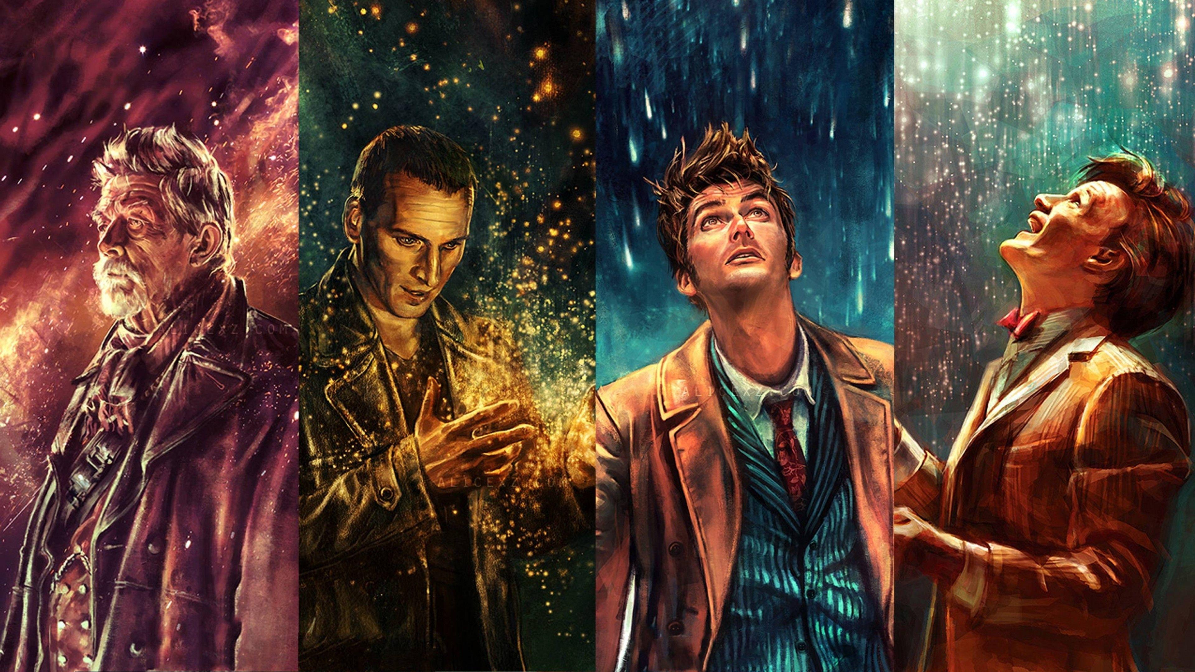 3840x2160 #Tenth Doctor, #War Doctor, #Doctor Who, #Eleventh Doctor