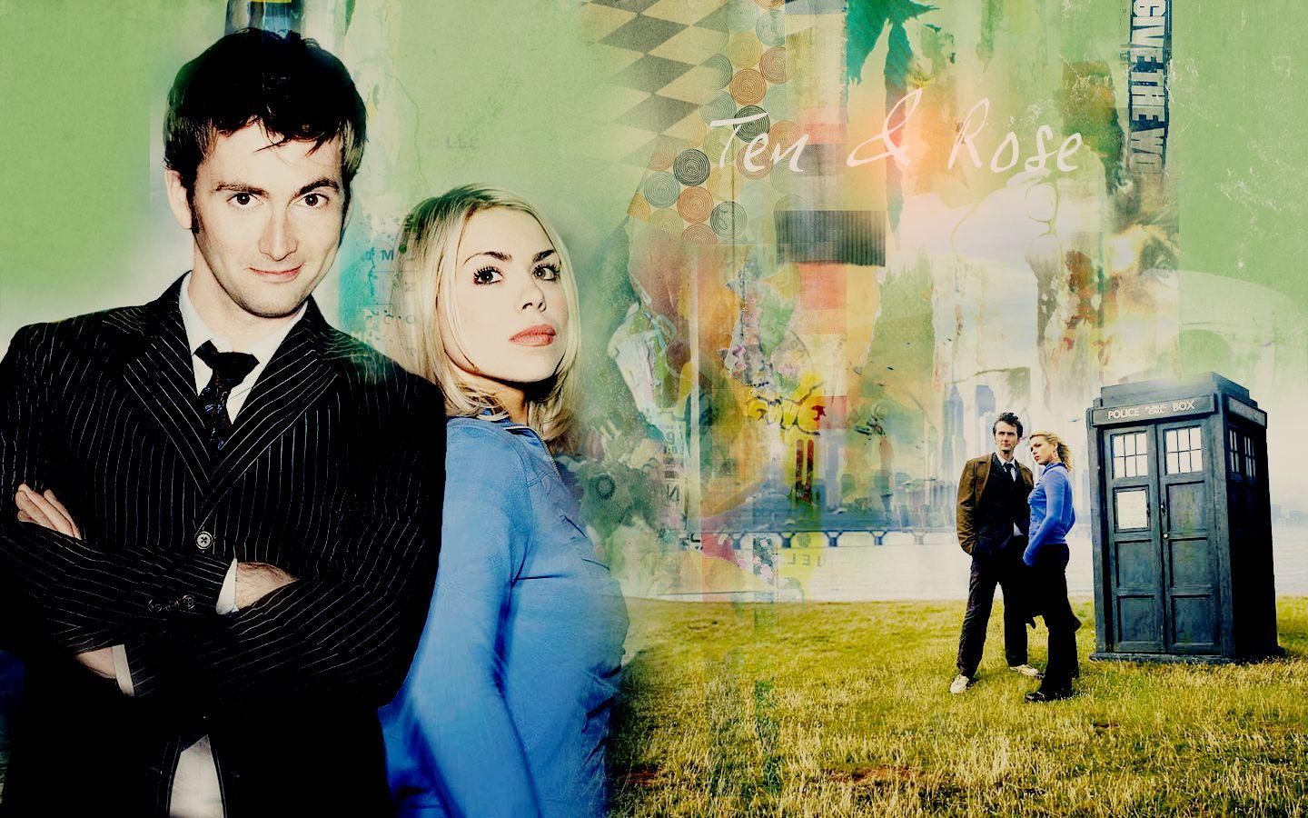 1440x900 Rose Tyler TARDIS David Tennant Billie Piper Doctor Who Tenth Doctor wallpaperx900
