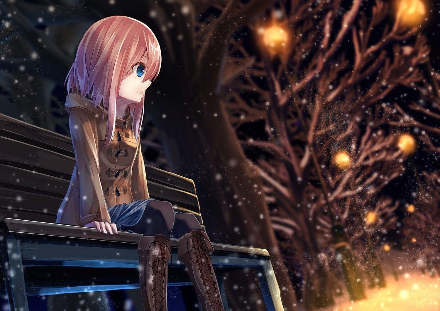 1500x1060 Sad Girl Anime Alone