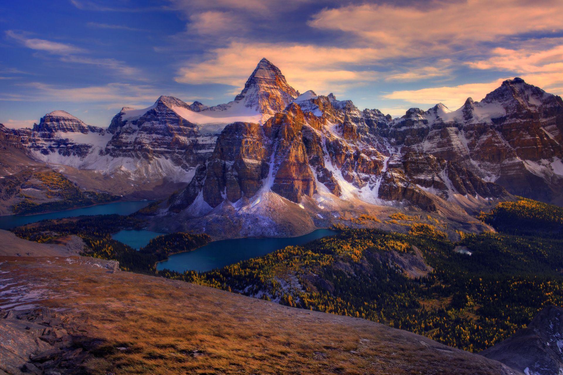 1920x1280 Earth Mount Assiniboine Canada Landscape Earth Forest Mountain Lake