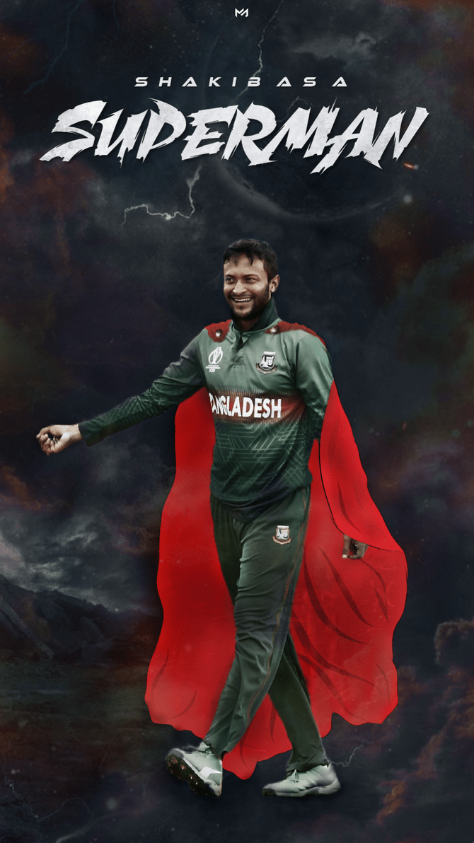 670x1192 Shakib as A Superman. Shakib Al Hasan by MAHMUDGFX. Bangladesh cricket team, Cricket wallpaper, Cricket teams