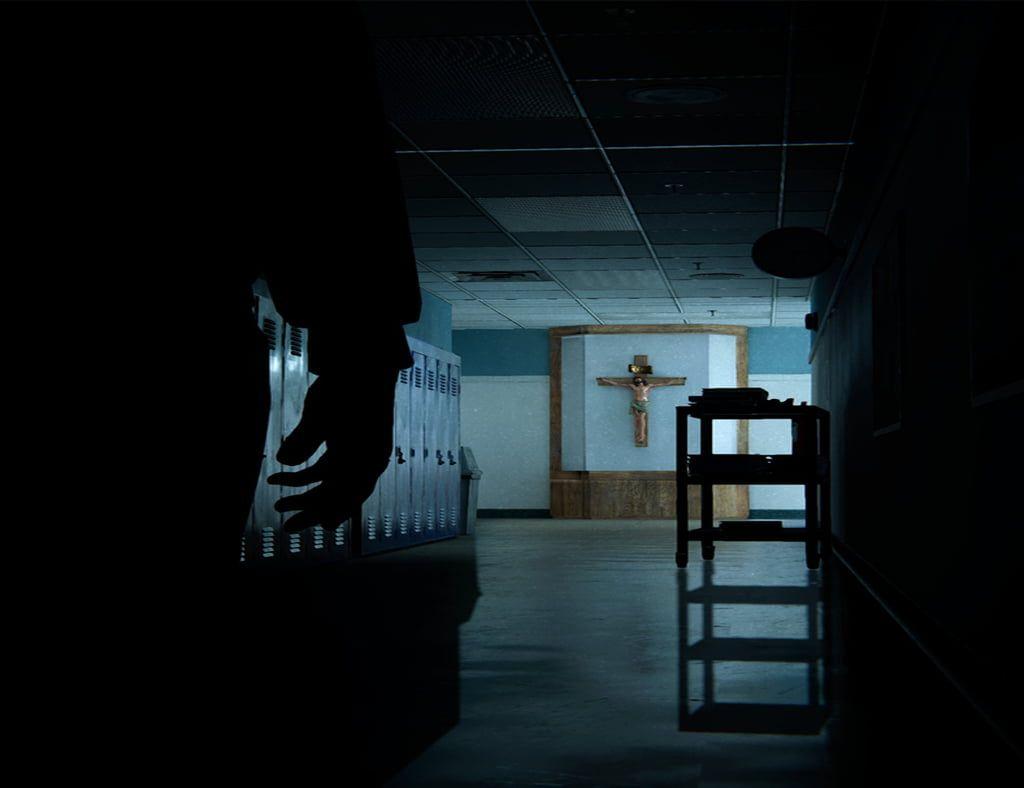 1024x788 White and black wooden cabinet, Outlast Jesus Christ, horror
