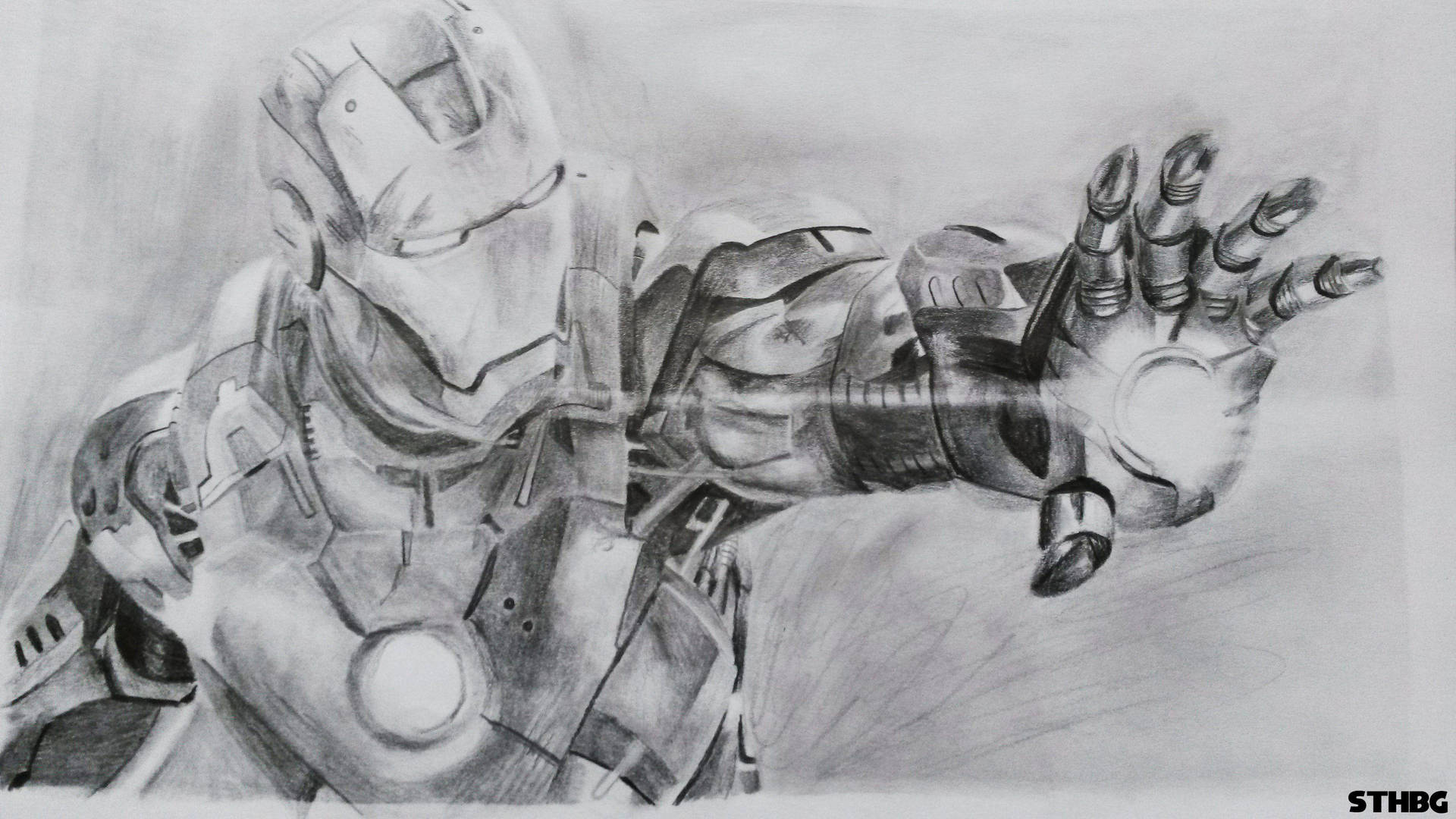 1920x1080 Download Iron Man Pencil Drawing Wallpaper