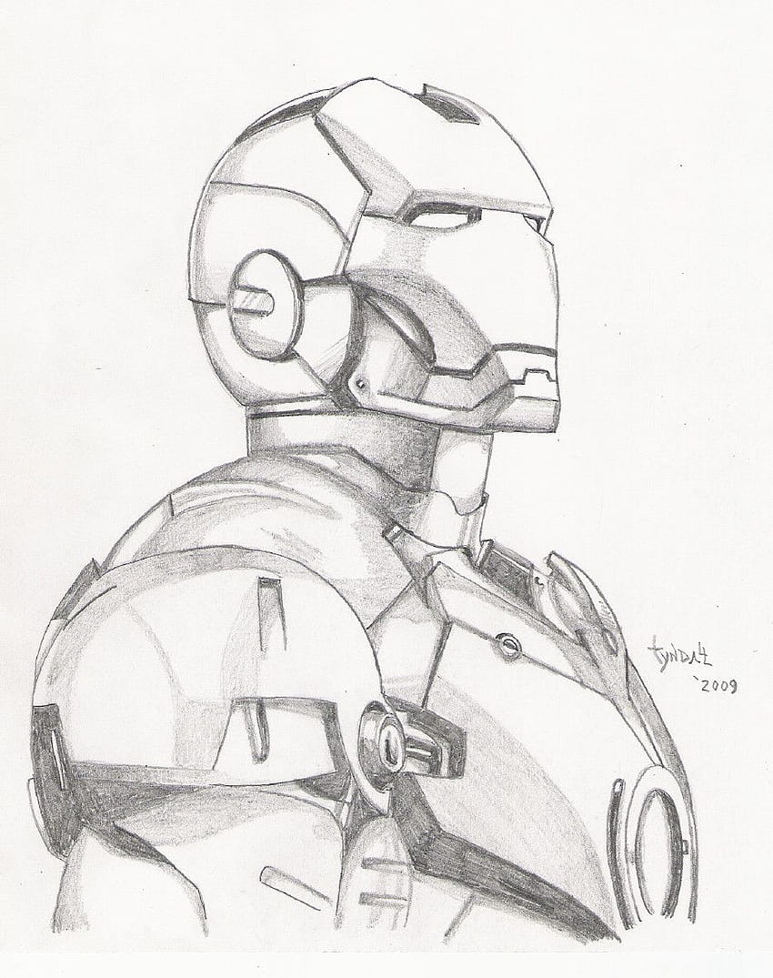850x1075 Iron Man sketch HD phone wallpaper