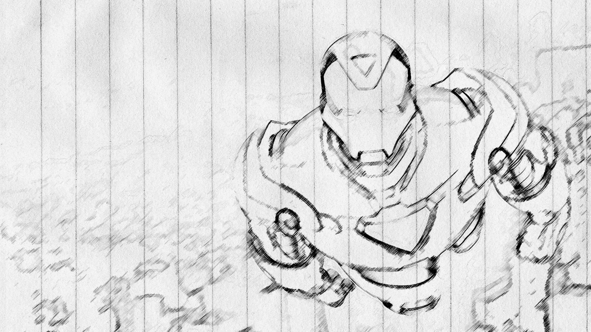 1920x1080 Download Cool Iron Man Sketch Wallpaper