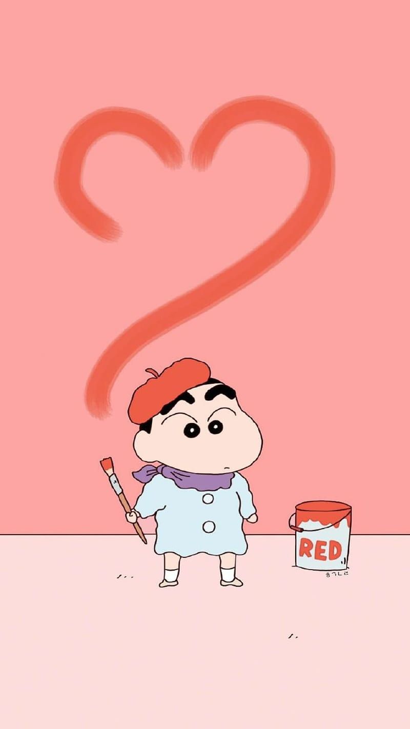 800x1422 Shinchan, love, HD phone wallpaper