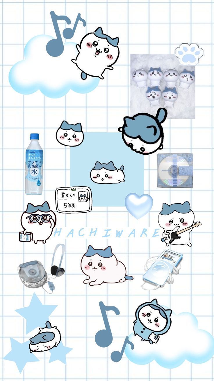 736x1308 Hachiware chiikawa collage. Cat template, Funny lockscreen, Cute wallpaper for ipad