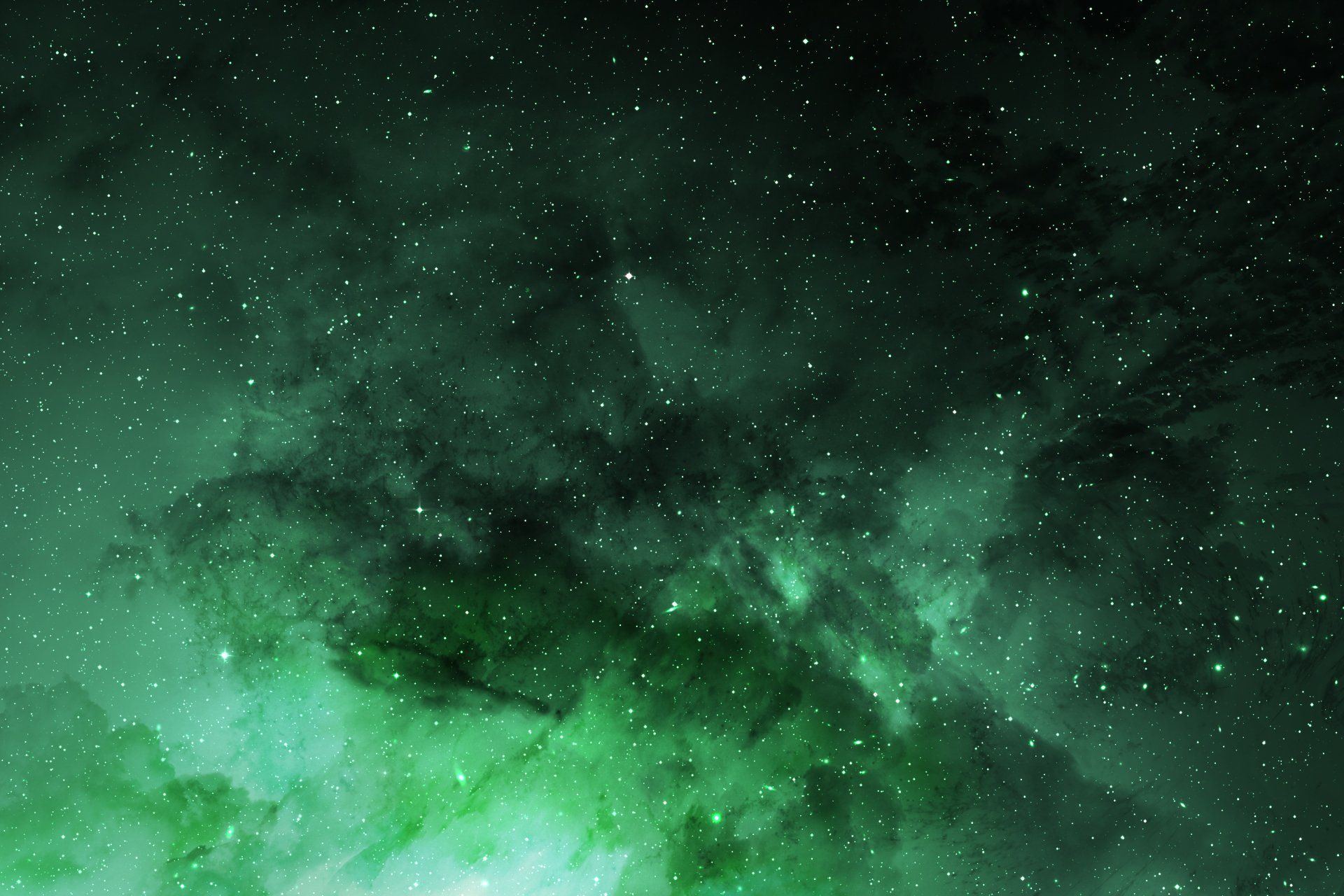 1920x1280 Emerald Starfield: Stunning HD Sci Fi Space Wallpaper