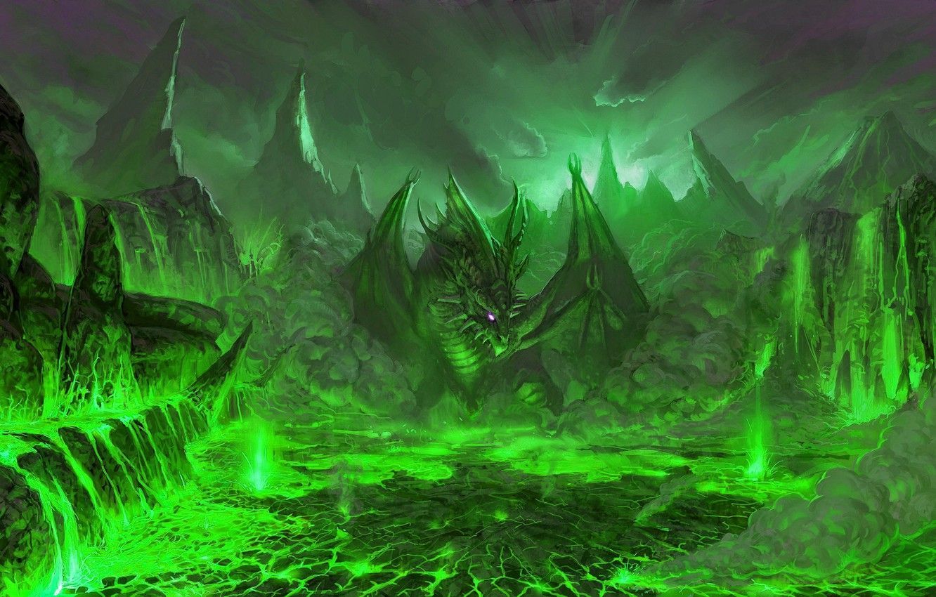 1332x850 Green Fantasy Wallpaper