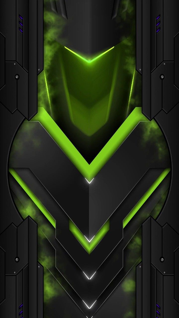 720x1280 Abstract Green and Black Robot Wallpaper