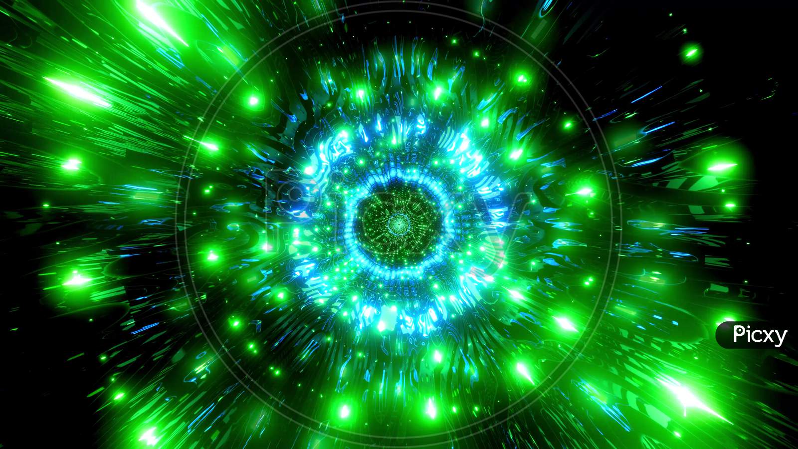 1600x900 Image Of Color Changing Green Orange Neon Sci Fi Tunnel 3D Illustration Background Walllpaper Design Artwork SQ406421 Picxy