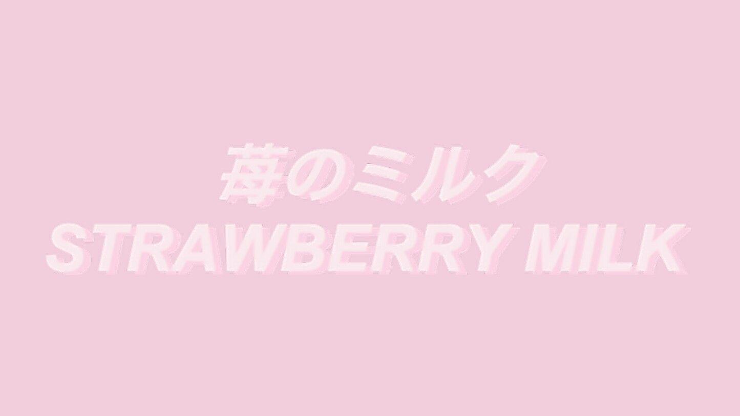 1445x813 Aesthetic Clipart strawberry milk Free Clip Art stock