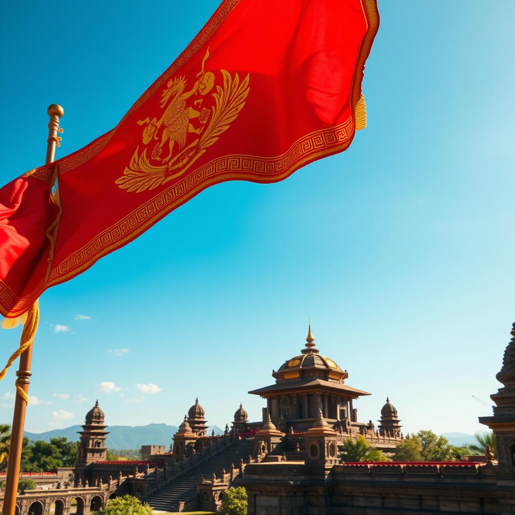1024x1024 Majapahit Empire Flag. A Stunning Artistic Representation