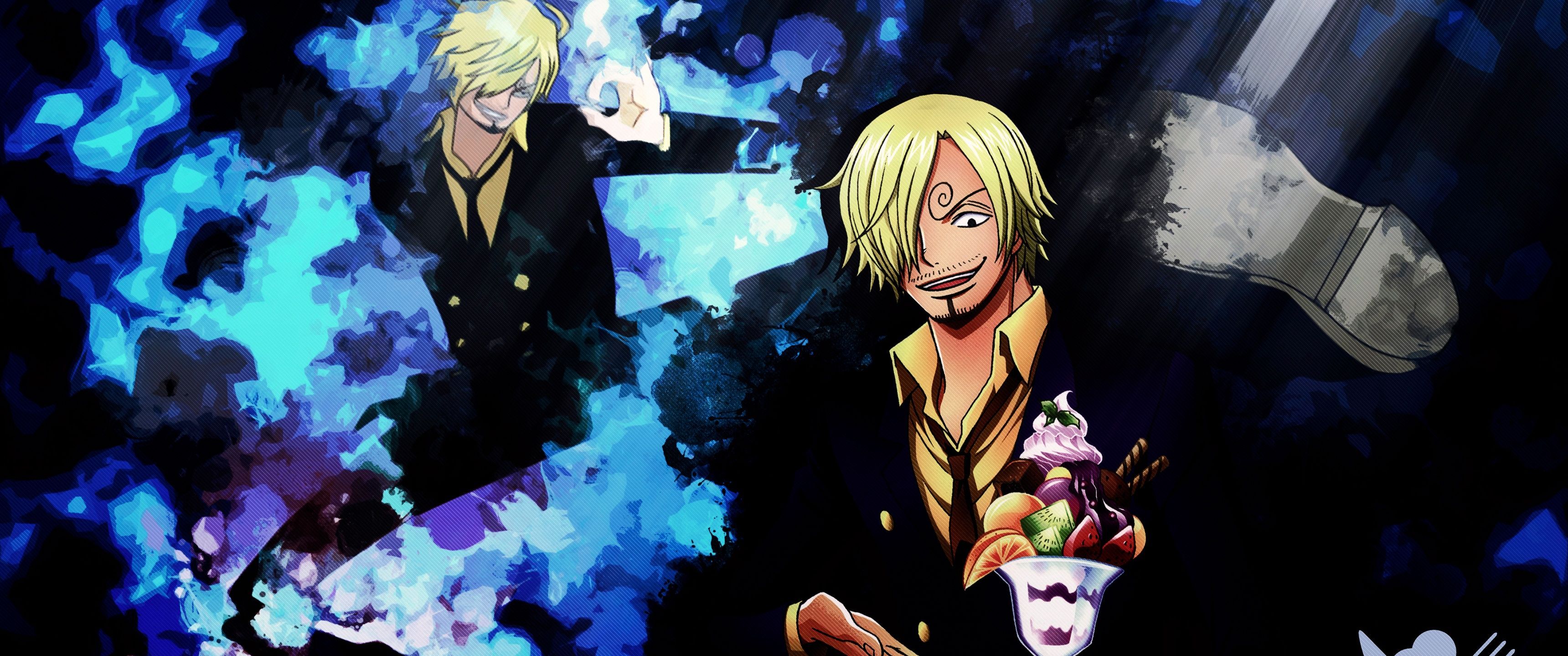 3440x1440 One Piece Wallpaper 4K, Sanji
