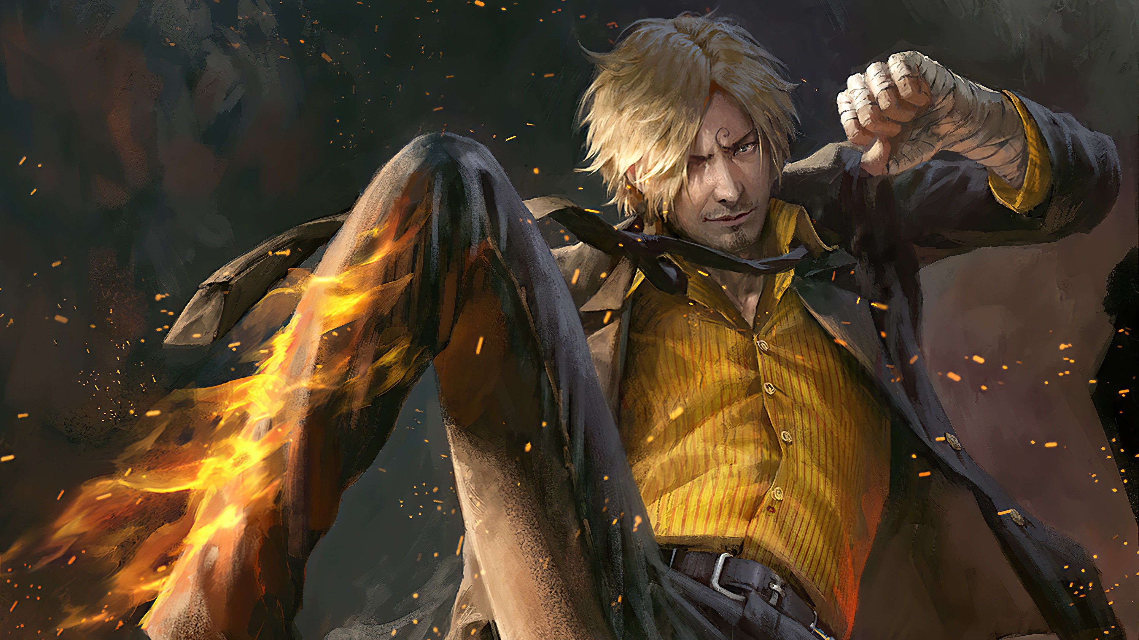 3840x2160 Sanji 4K HD One Piece Wallpaper