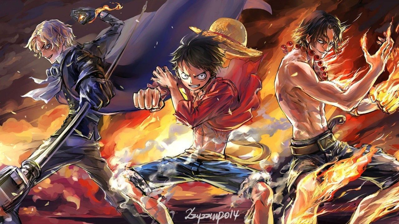 1280x720 Portgas D. Ace Monkey D. Luffy Vinsmoke Sanji HD One Piece Wallpaper