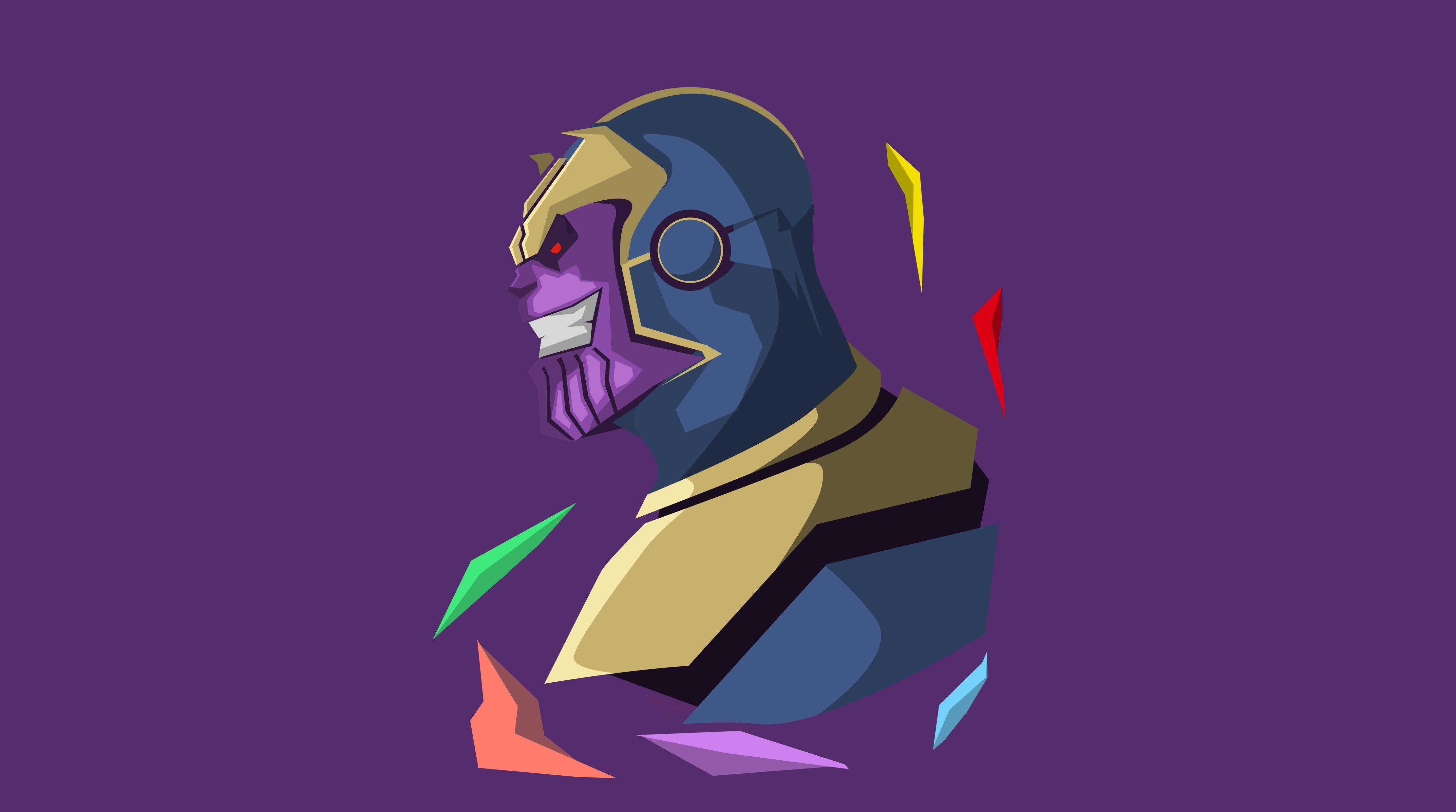 4445x2480 #thanos, #superheroes, #hd, k, k, #minimalist