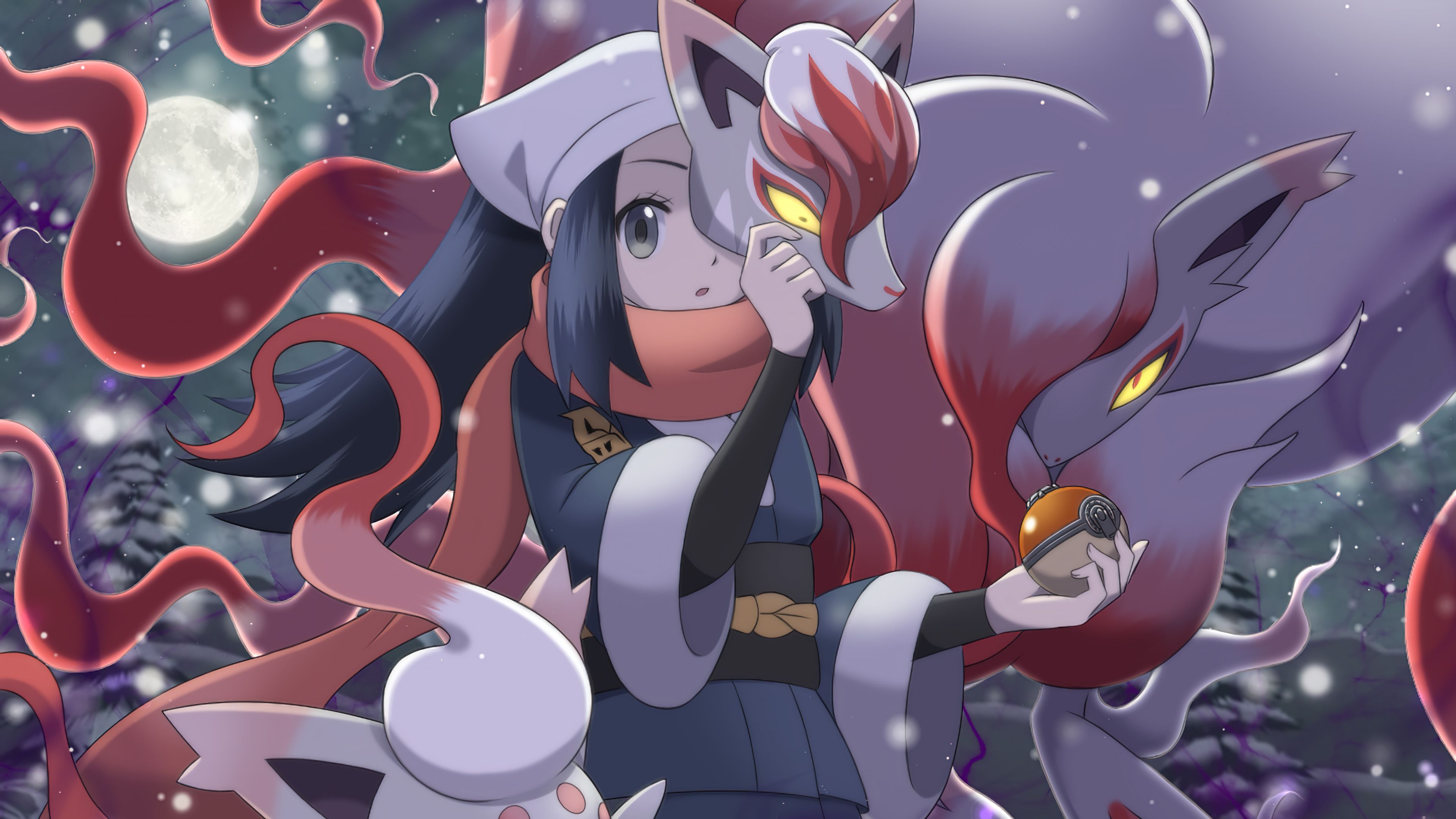 3840x2160 Hisuian Zoroark Zorua (Pokemon Legends Arceus) Wallpaper 4K PC Desktop f