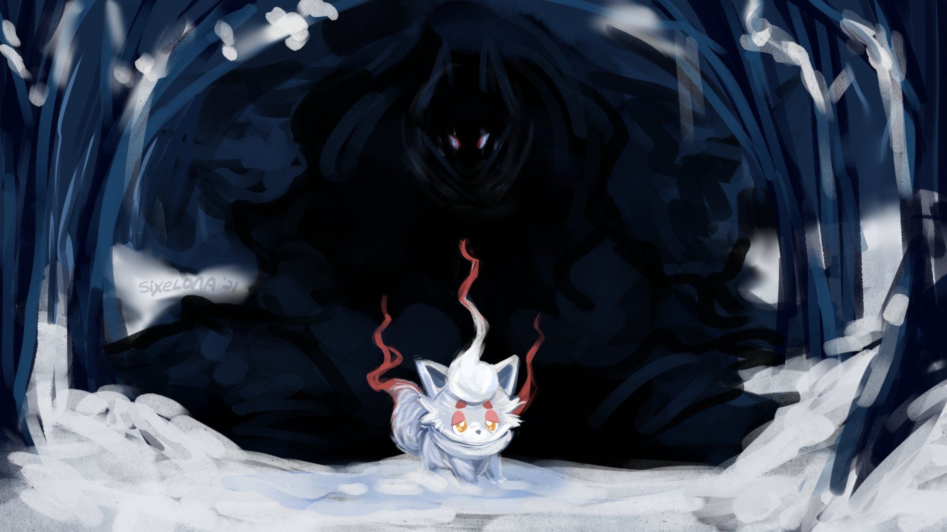 1920x1080 Hisuian Zoroark Wallpaper