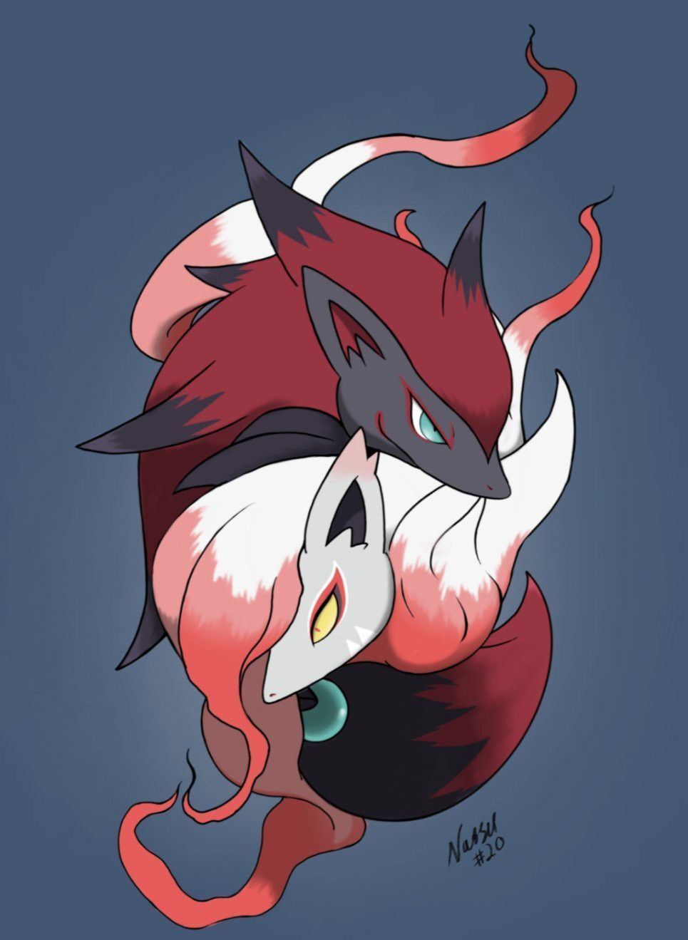 965x1319 Zoroark and Hisuian Zoroark yin and yang